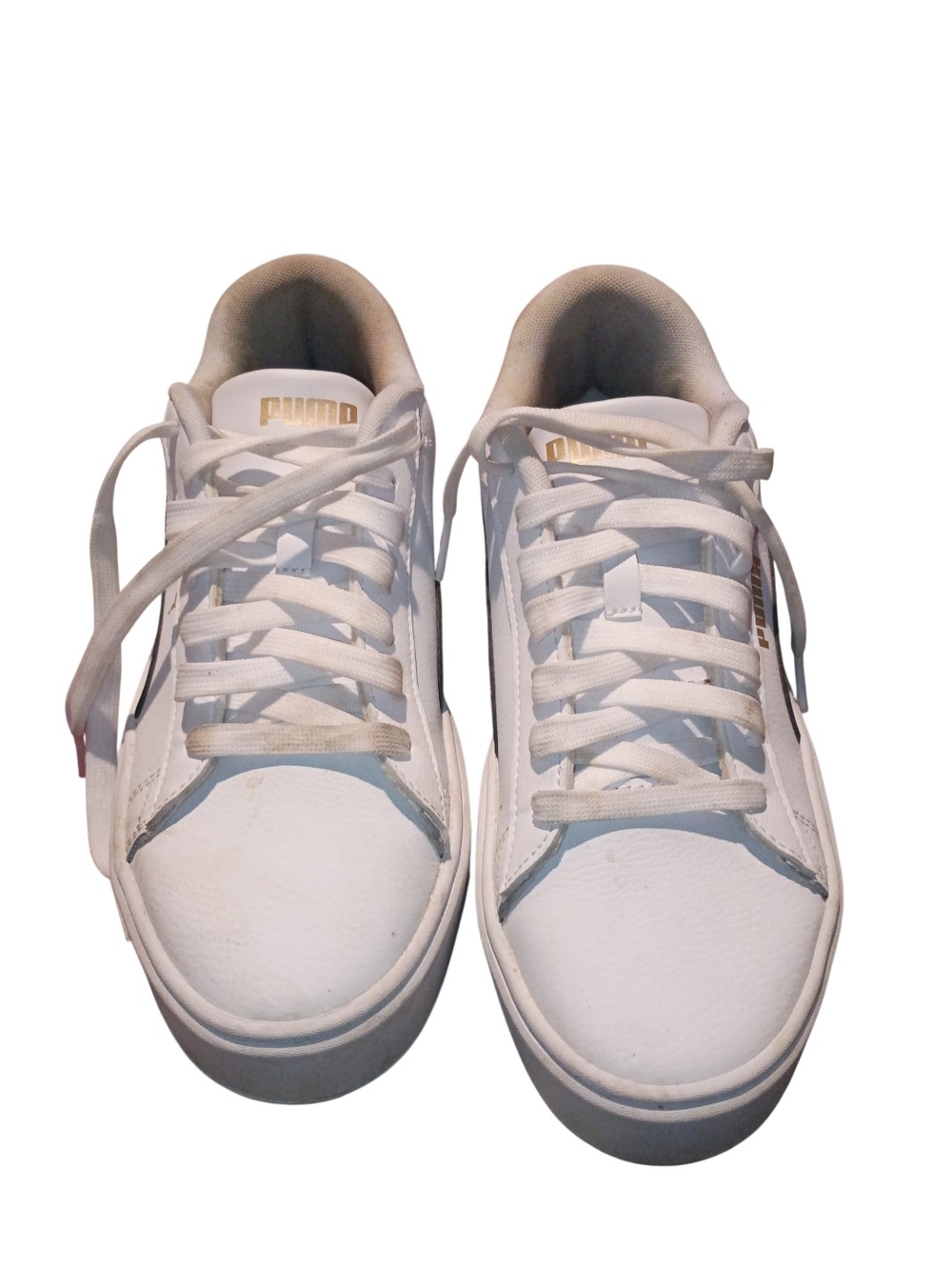 Puma Fenty White Leather Sneakers Laced Size8.5 GUC OBO